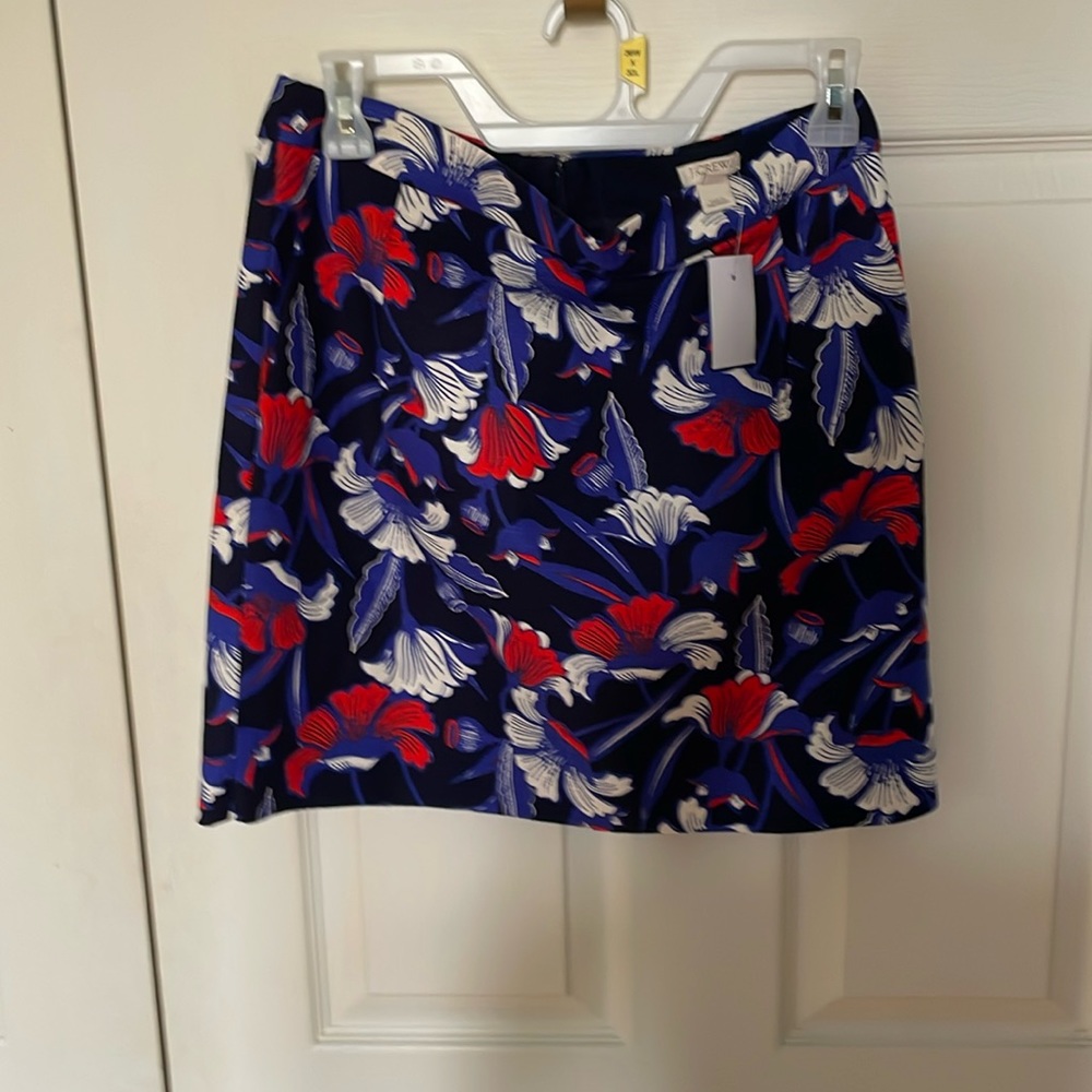 New with tags, J.Crew miniskirt in red white and blue size 4